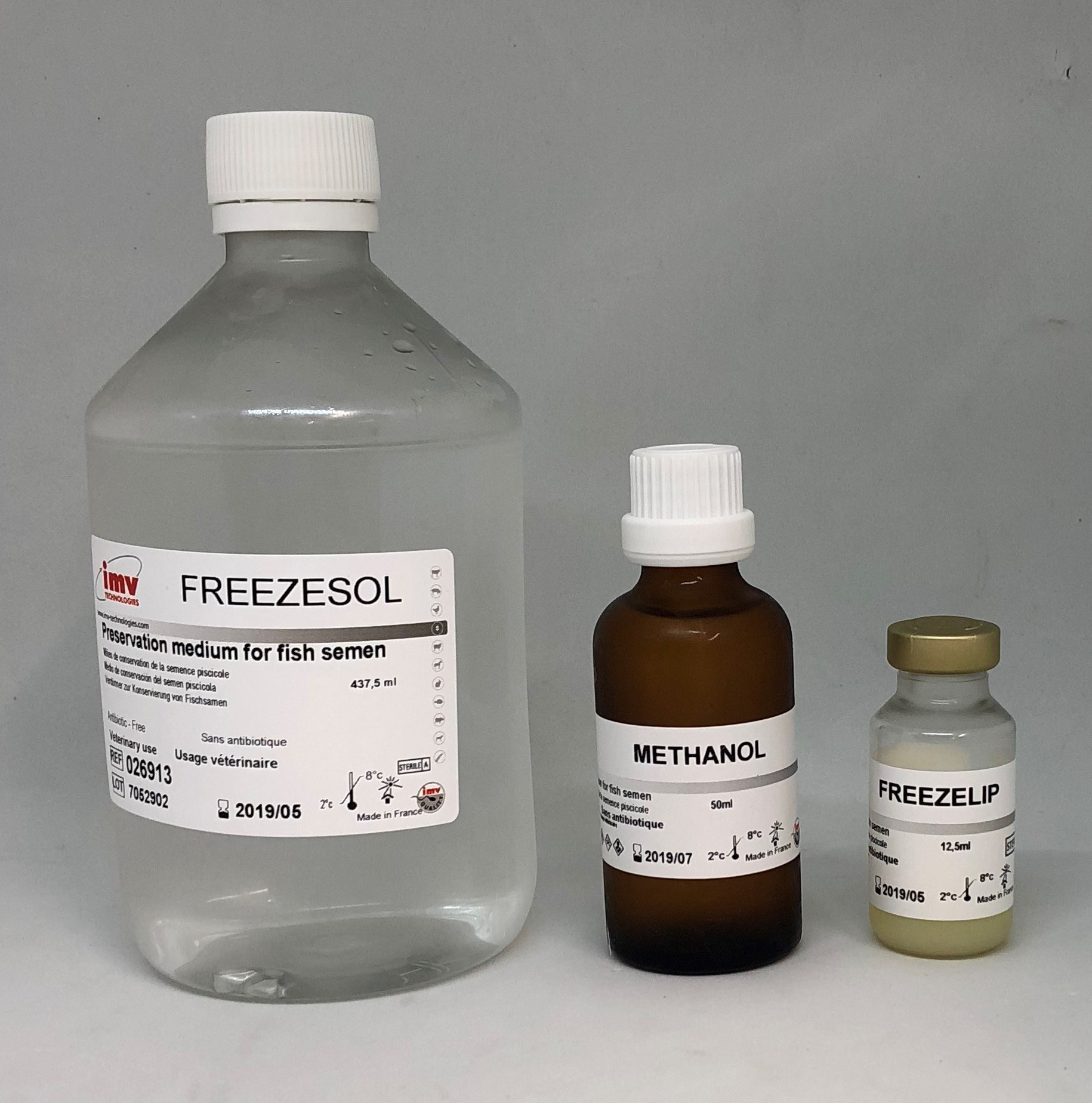 photo Freezefish M (metanol) - kit de 3 botellas